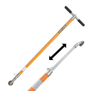 Bastón magnético Safe-T-Stik de Adamar controlando carga suspendida de acero sin contacto